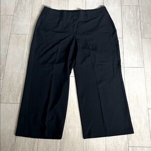 Lane Bryant Classic Black Wide-Leg Dress Pants with Elastic Waist Work Trousers